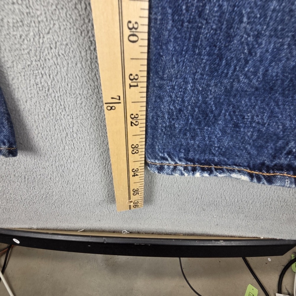 Levis 501 Jeans Mens 33x34 Blue Selvedge LVC Whiskers Button Fly - Picture 4 of 16